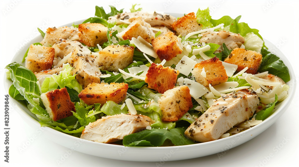 Chicken and Cheese Salad in White Bowl Chicken and Cheese Salad in White Bowl
