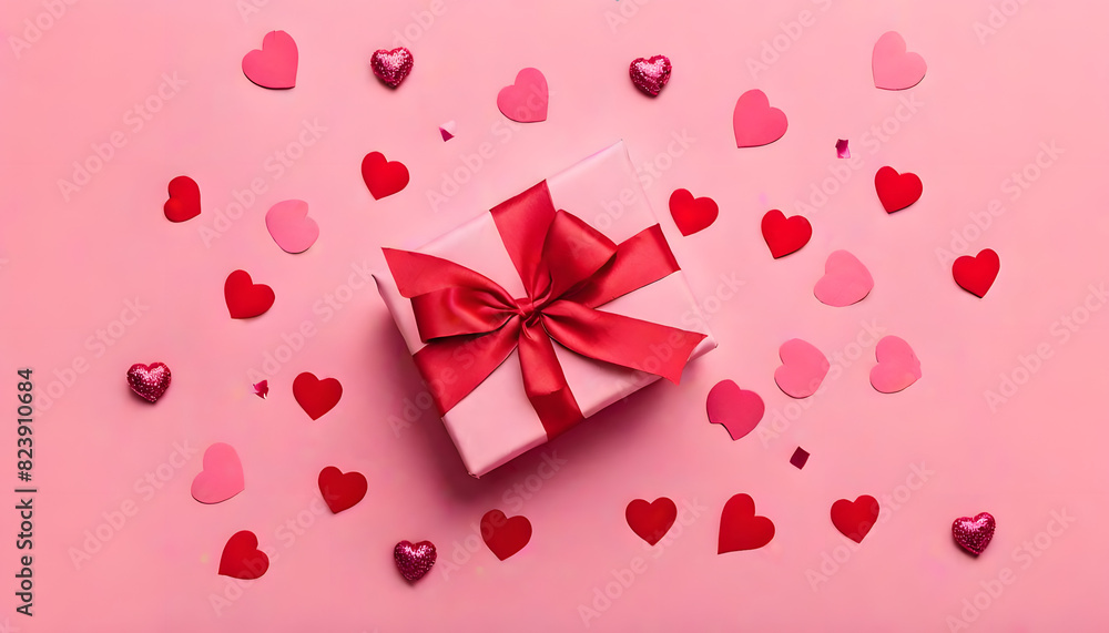 pink gift box with ribbon pink gift box with ribbon