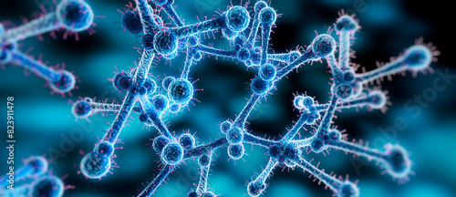 Tableau sur toile Candida auris, emerging multiple drug resistant fungus, 3D illustration