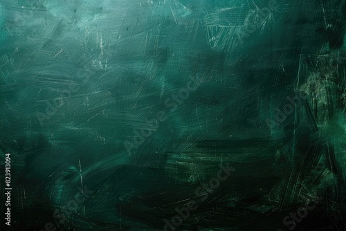 A detailed view of a green chalkboard covered in numerous pieces of chalk © Alexei