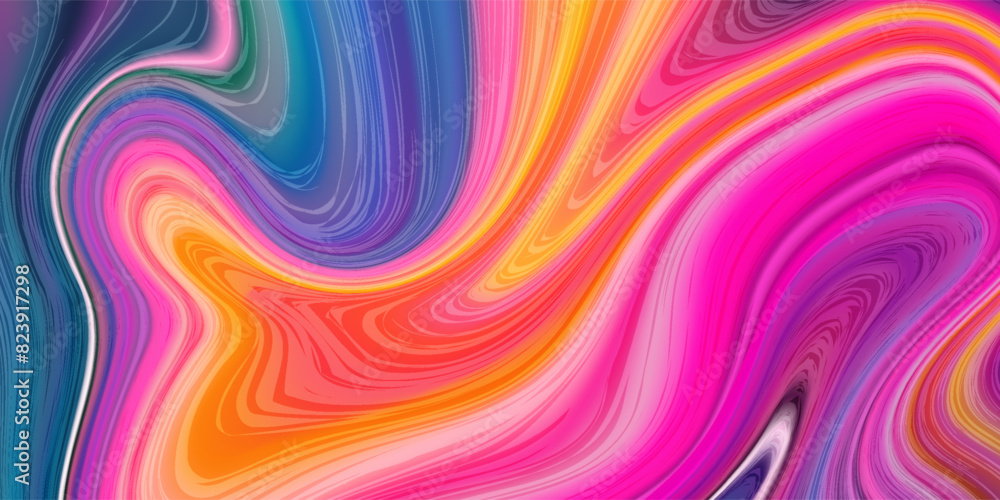 Abstract Background with Bright Colorful Ribbon in Neon Colors Abstract Background with Bright Colorful Ribbon in Neon Colors