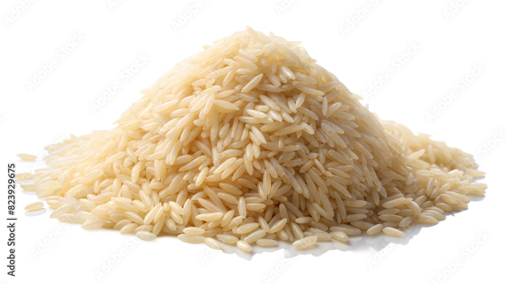 A pile of rice is on a transparent background A pile of rice is on a transparent background
