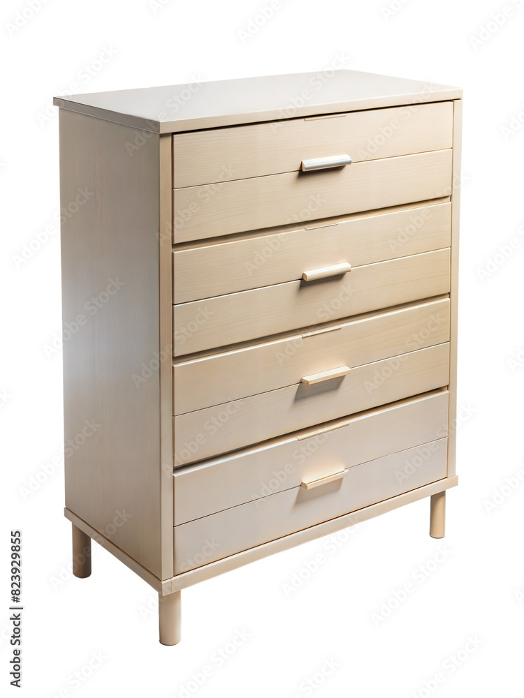 A wooden dresser with four drawers A wooden dresser with four drawers