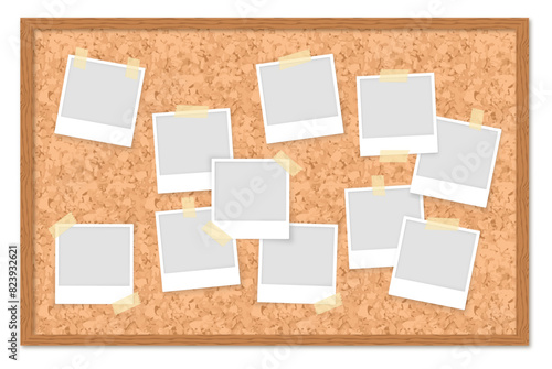 polaroids tape corkboard transparent background easy to use
