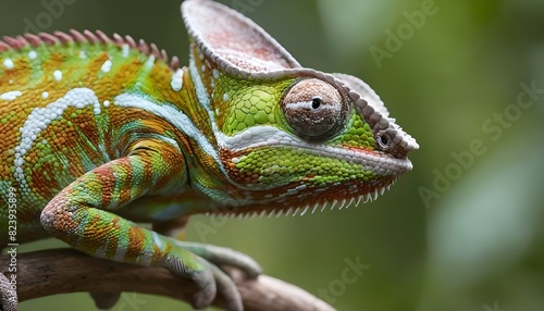Agile chameleon blending into its natural environm © Naheed
