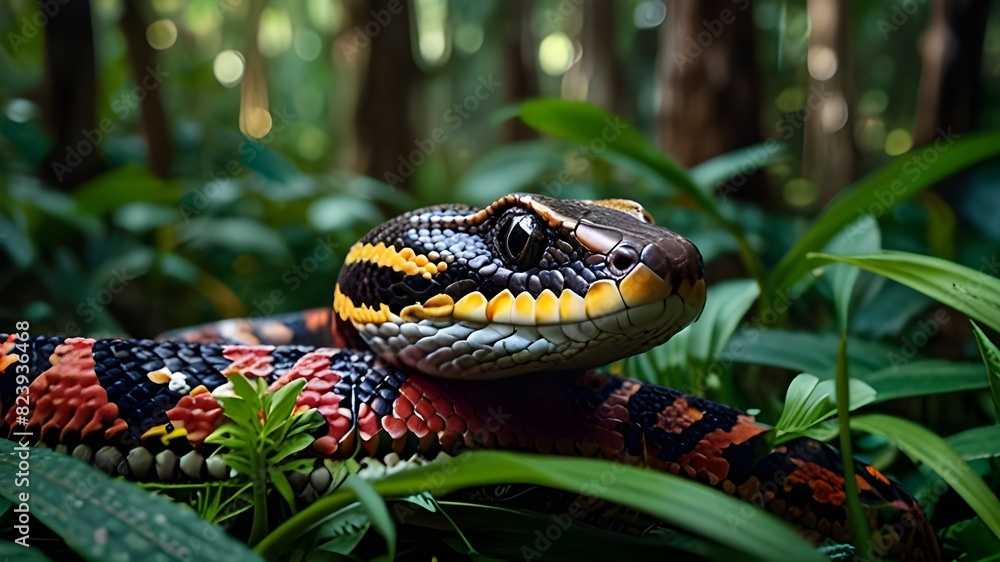 Obraz premium python snake head 