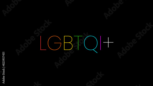LGBTQI+ Image High Quality Black for Presentation