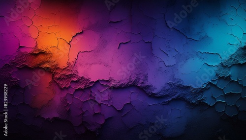 Textured wall for background with assorted vibrant colors photo