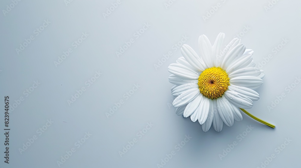 Obraz premium Ethereal Blossom: A Single White Flower With a Yellow Center