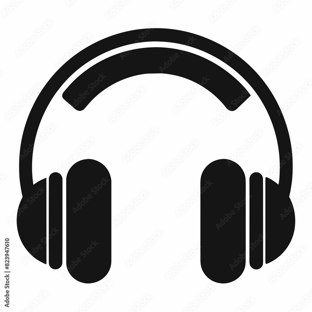 Headphone icon vector silhouette Headphone icon vector silhouette