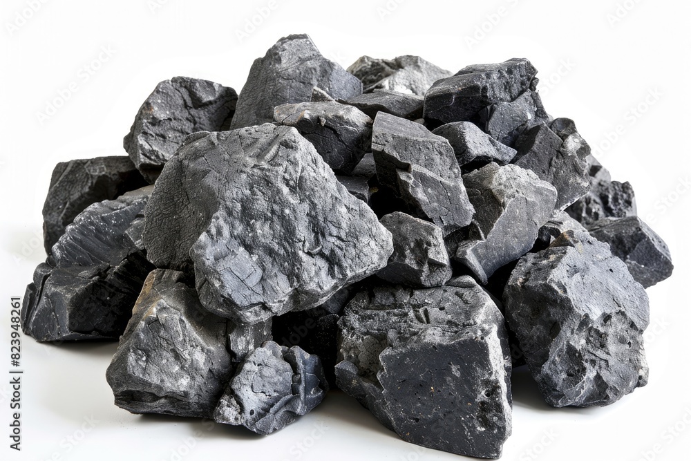 Lava Stone. Detailed Grey Boulder Chunk from Mount Etna on White Background Lava Stone. Detailed Grey Boulder Chunk from Mount Etna on White Background