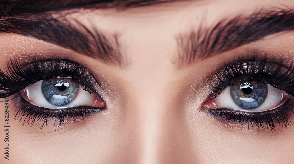 Obraz premium Close up of beautiful eyes