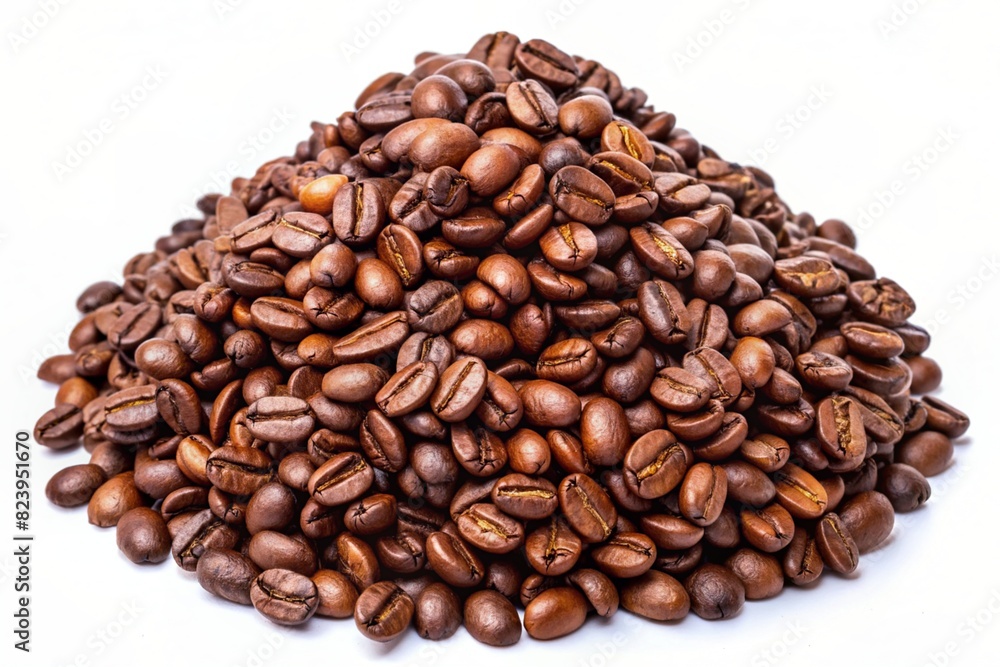 coffee beans on white coffee beans on white