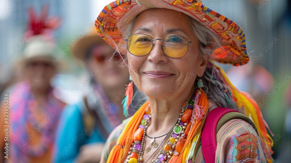 Celebrating Love and Diversity: Senior LGBTQ Spouses Immersed in a Vibrant Cultural Affair Downtown Celebrating Love and Diversity: Senior LGBTQ Spouses Immersed in a Vibrant Cultural Affair Downtown