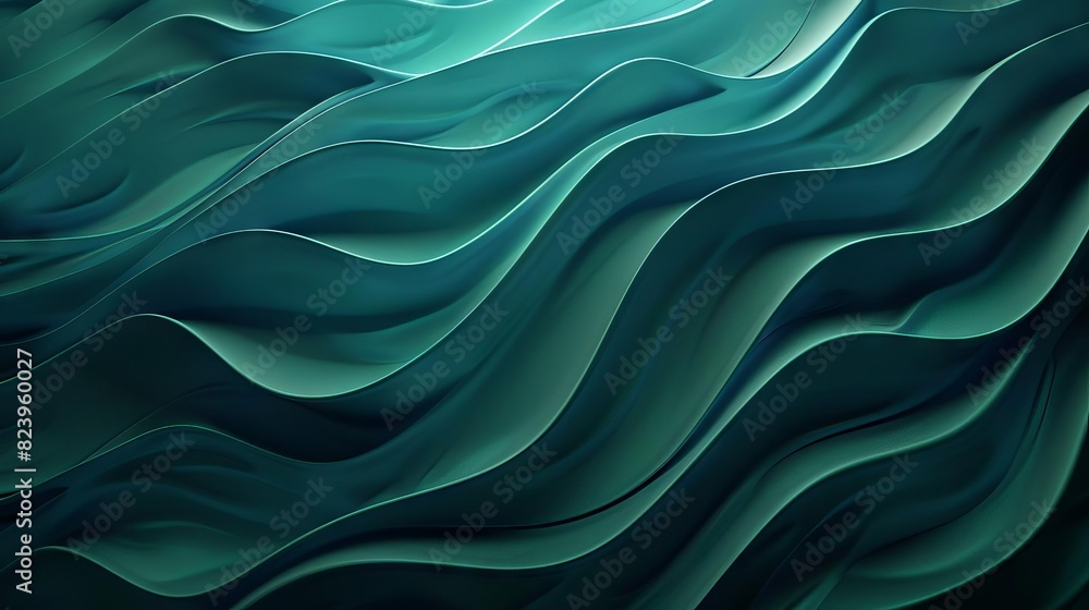 abstract blue green gradient background dark wavy lines shimmer effect ...
