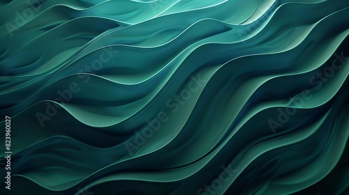 abstract blue green gradient background dark wavy lines shimmer effect grungy texture photo