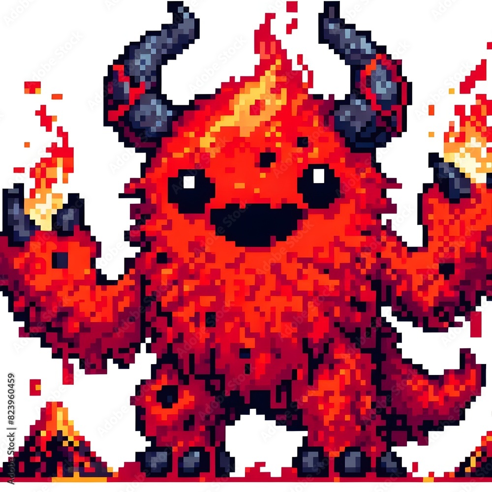 Obraz premium Pixel art monster