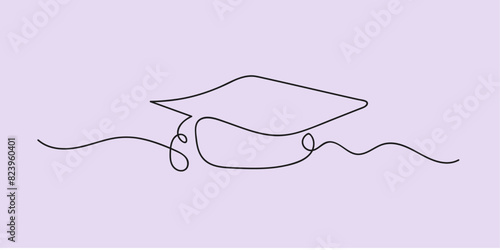 graduation one line art