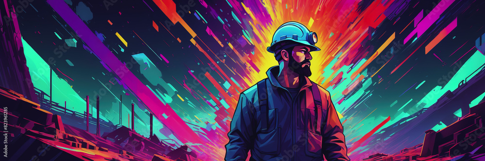 Miner's Day. the miner is on shift. miners work in the mines. men's work. dangerous work Miner's Day. the miner is on shift. miners work in the mines. men's work. dangerous work