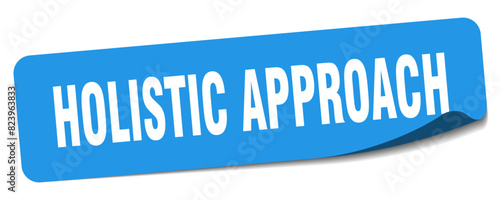holistic approach sticker. holistic approach label