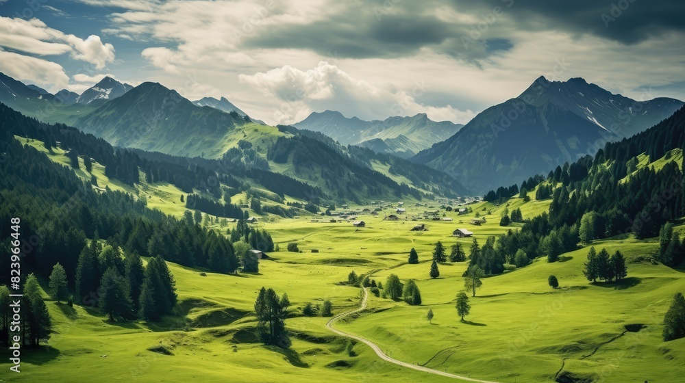 Obraz premium swiss mountains landscape