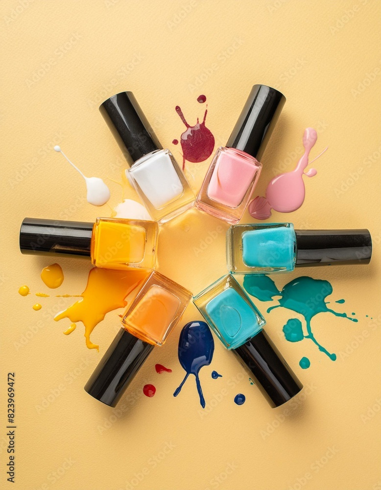 Obraz premium nail polish on simple background