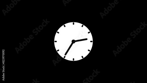 Wallpaper Mural Clock icon with moving arrows . analog clock icon with moving arrows in seamless 12 hour loop on white background. Stopwatch animation. Torontodigital.ca