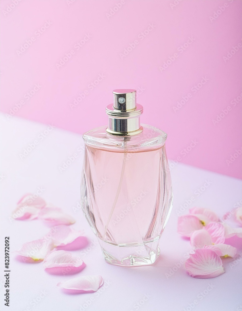 bottle of perfume and rose bottle of perfume and rose