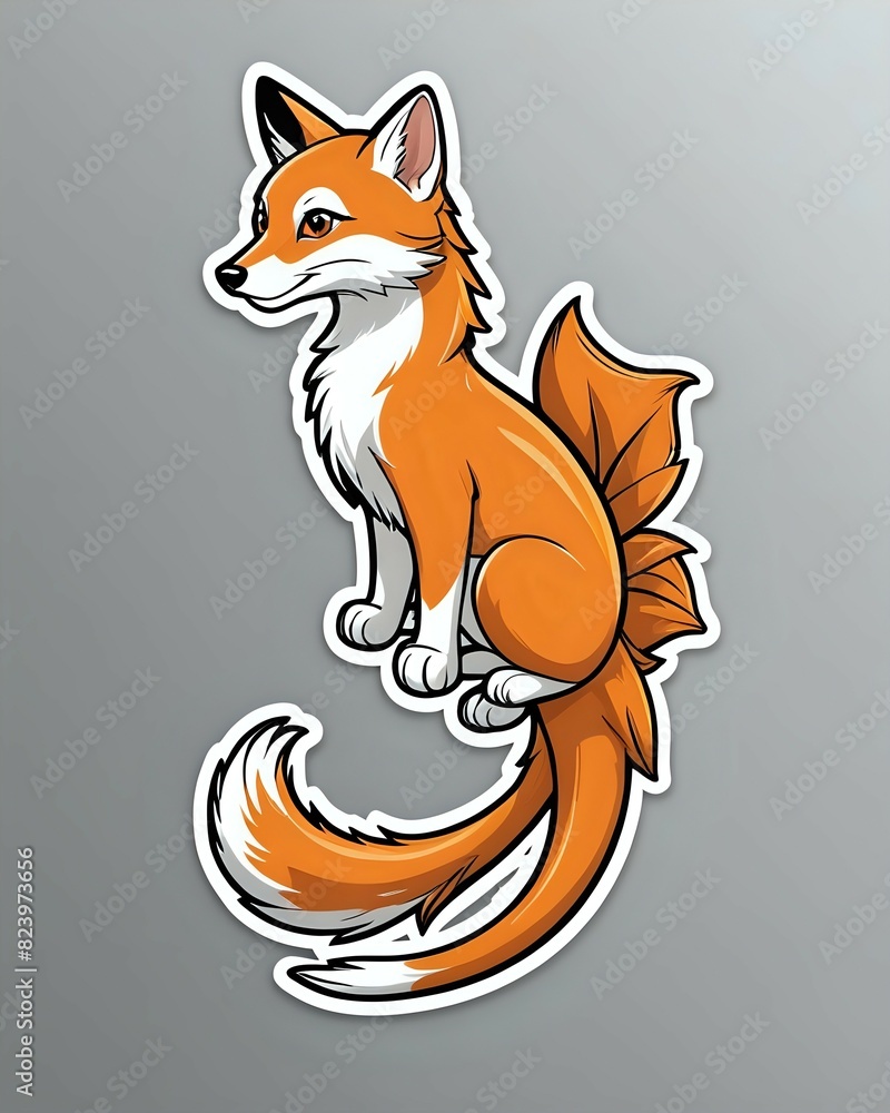 Obraz premium red fox cartoon