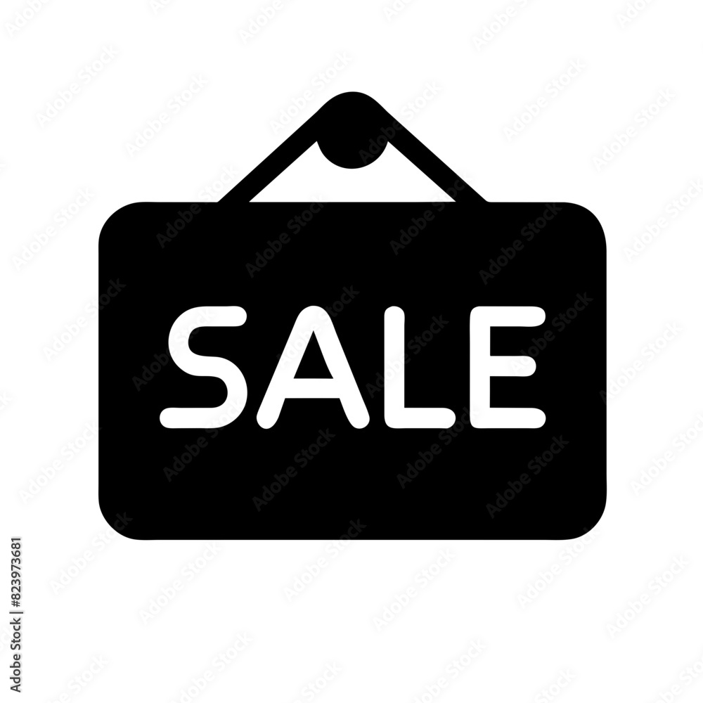 Black sale sign vector illustration