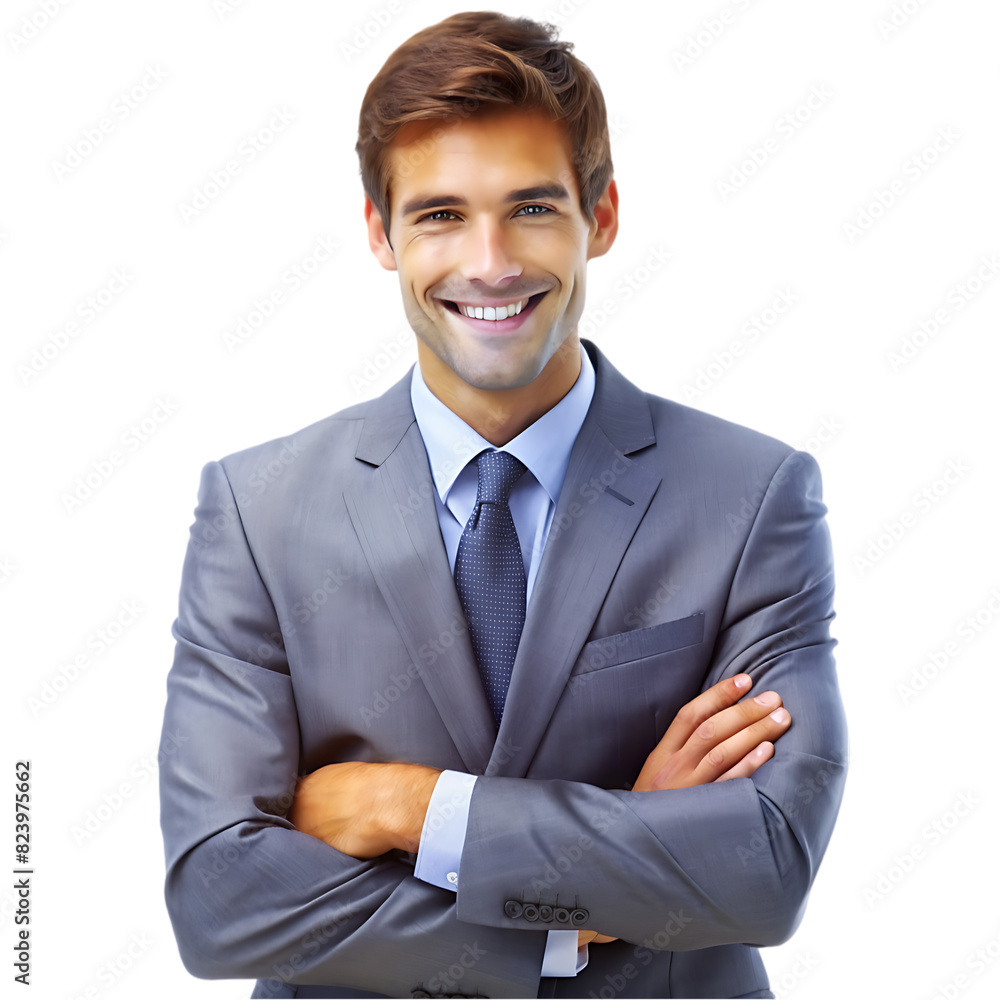 A businessman in coat with confidence posse transparent background A businessman in coat with confidence posse transparent background