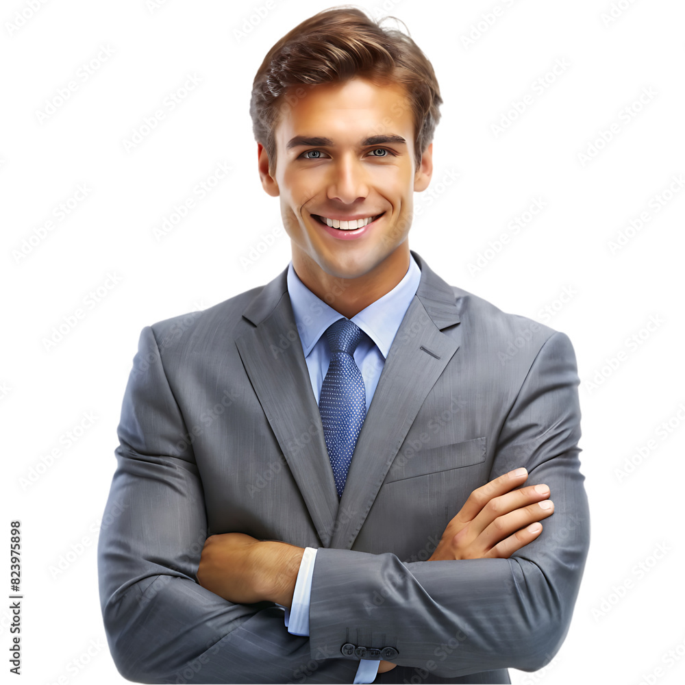 A businessman in coat with confidence posse transparent background A businessman in coat with confidence posse transparent background