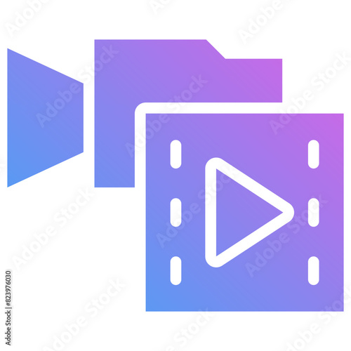 movie gradient fill icon