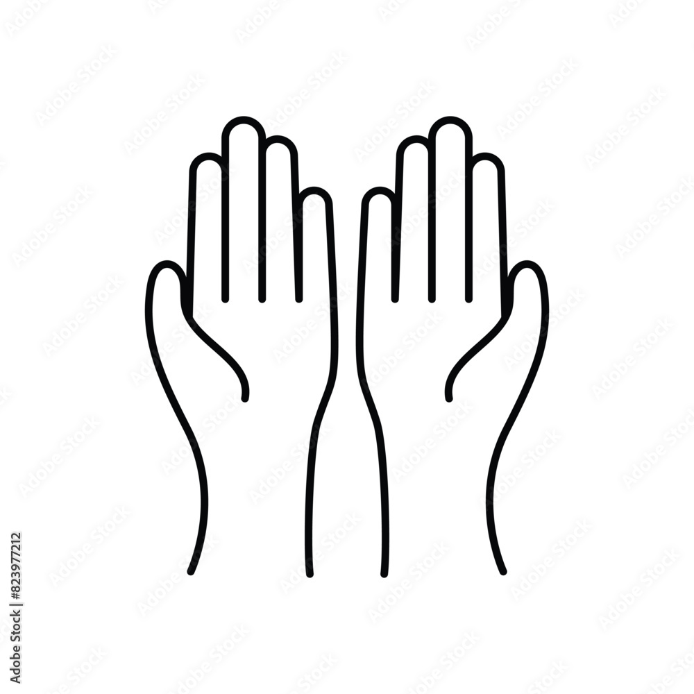 Obraz premium Praying Hands vector icon