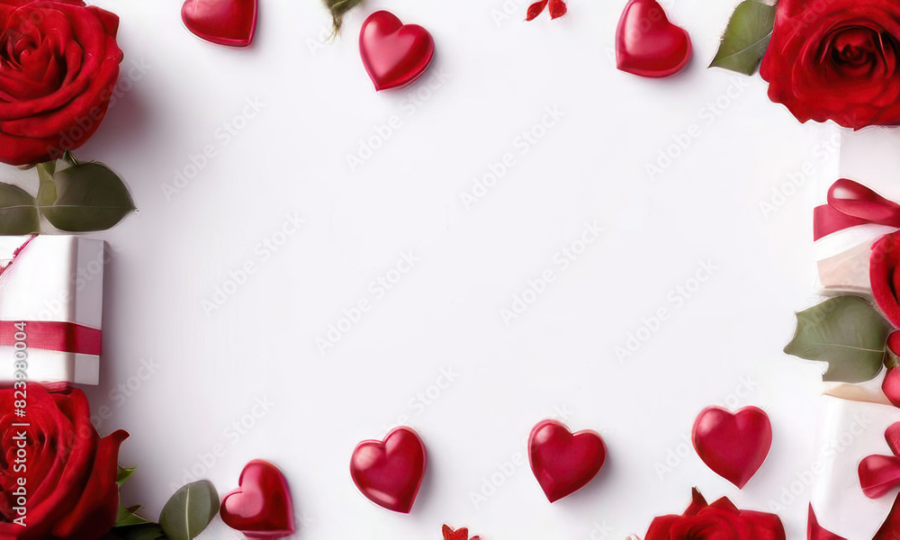 valentines day frame featuring a white blank center with surrounding abundant red rose valentines day frame featuring a white blank center with surrounding abundant red rose