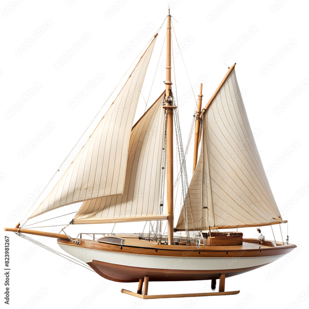 Obraz premium Wooden sailing ship