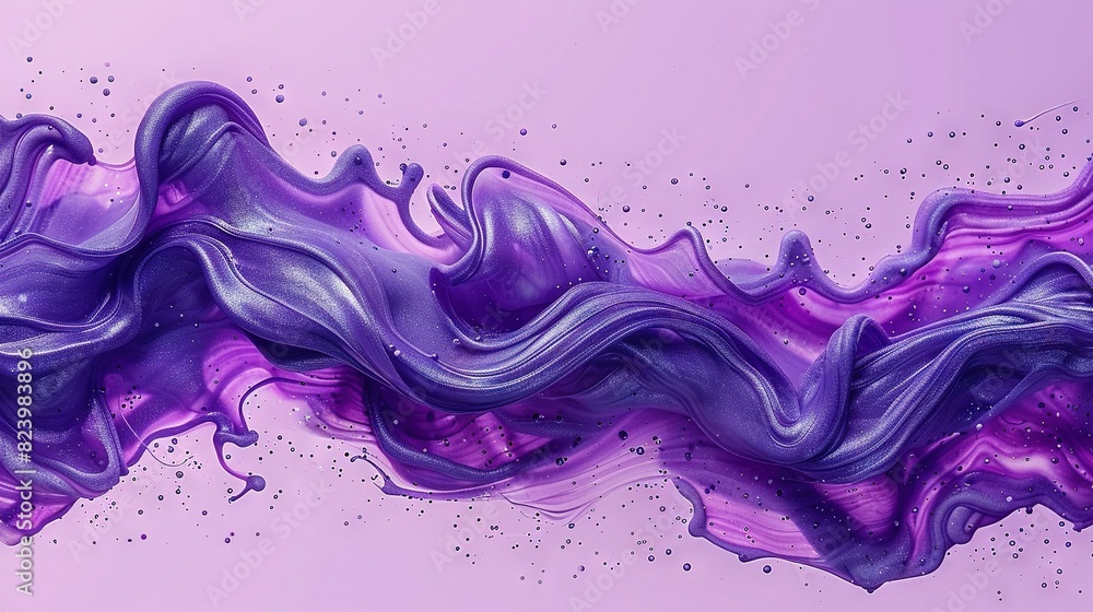 An abstract artwork featuring purple tones on a pale pink backdrop, including bubble formations throughout the composition An abstract artwork featuring purple tones on a pale pink backdrop, including bubble formations throughout the composition
