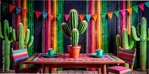 colorful straws in a glass Mexican food, wallpaper, tacos, cacti. wallpaper, background 
