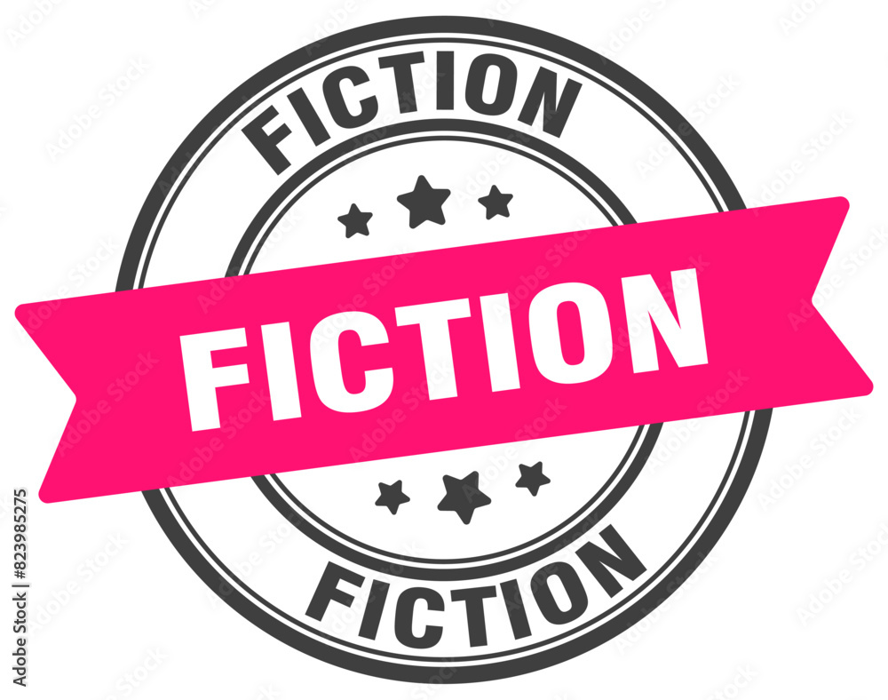 fiction stamp. fiction label on transparent background. round sign fiction stamp. fiction label on transparent background. round sign