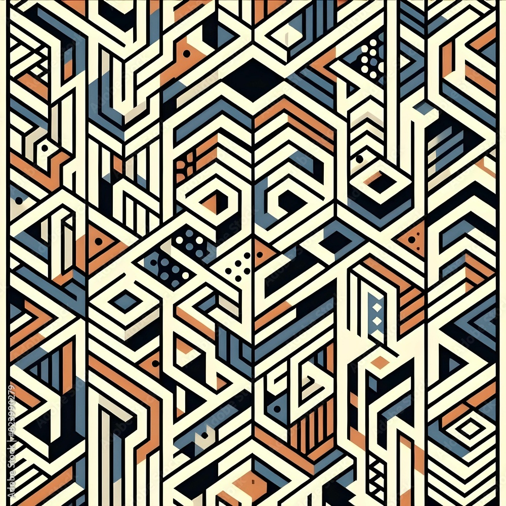 geometric pattern using only 3 colours simple repeatable pattern 2d geometric pattern using only 3 colours simple repeatable pattern 2d