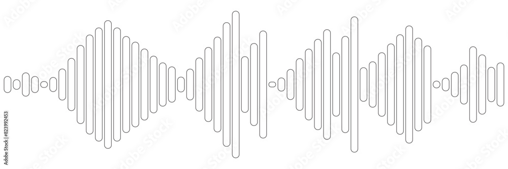 Isolated sound wave audio vector Isolated sound wave audio vector
