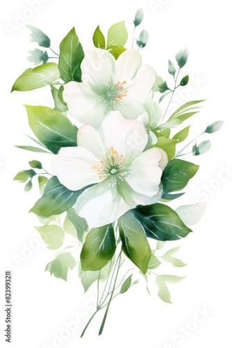 bright flowers on a white background