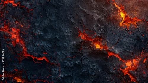 molten lava texture halloween background burning fire coles concept of armageddon hell grunge glowing wide banner digital art