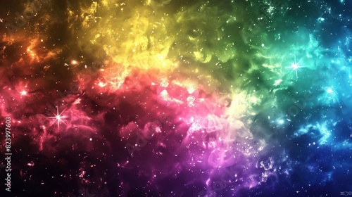 Halogen texture  rainbow colors  space background.