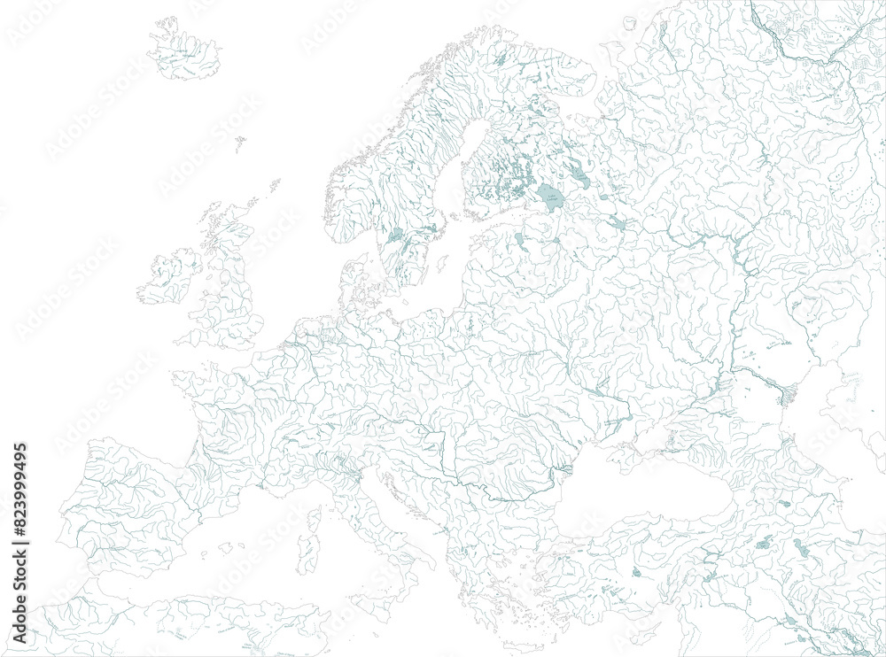 Europe river and hydrography map. Super high quality. Detailed with labels. Europe river and hydrography map. Super high quality. Detailed with labels.