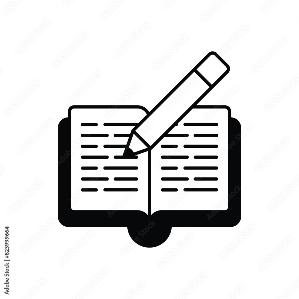 Book Writing vector icon Book Writing vector icon
