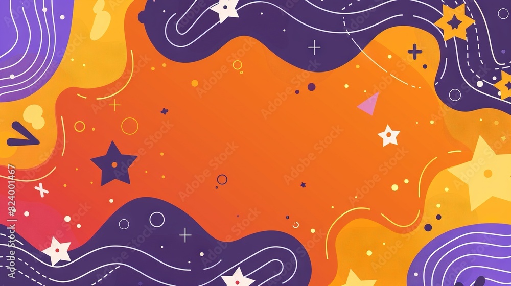 An image with an orange-purple background featuring stars and a person holding a cellphone in the foreground An image with an orange-purple background featuring stars and a person holding a cellphone in the foreground