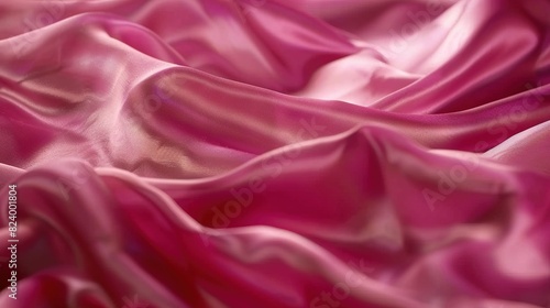 A pink fabric with a blurry design on both sides is shown in a close-up photograph