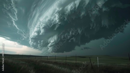 The looming presence of a supercell a formidable force of nature. photo
