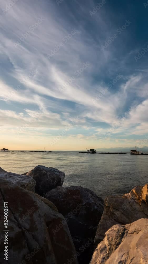 Calm Rocky Beach Time Lapse During Summer Calm Rocky Beach Time Lapse During Summer